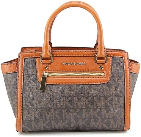 michael michael kors selma medium satchel in signature brown|Michael Kors selma medium black.